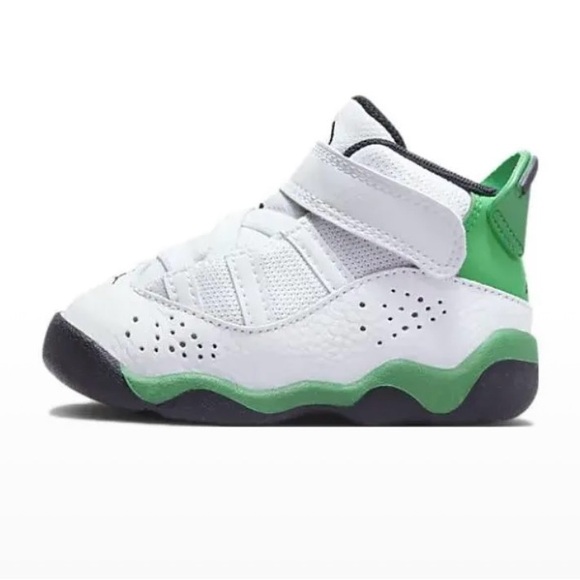 Nike Air Jordan 6 Rings TD Lucky Green White Black 323420-131 Shoe Sneaker - Picture 2 of 15